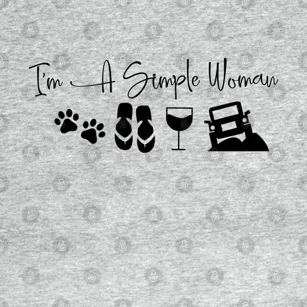 i'm a simple women shirt funny women gift love wine dog lover tee by dianoo